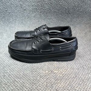 Safe T Step Black Leather Wide Shoes Size 13 Men’s